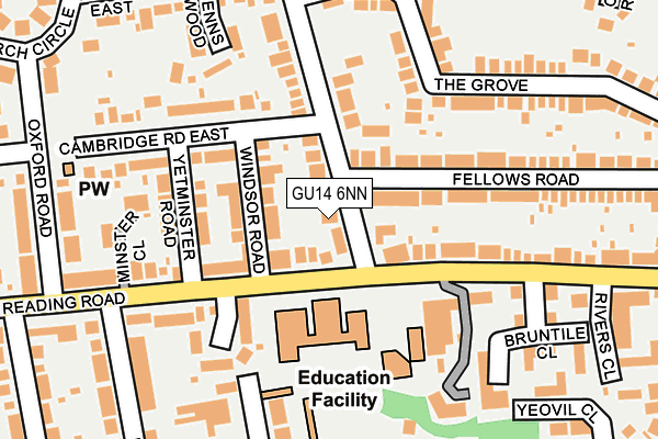 GU14 6NN map - OS OpenMap – Local (Ordnance Survey) GU14 6NN map - OS OpenMap – Local (Ordnance Survey)