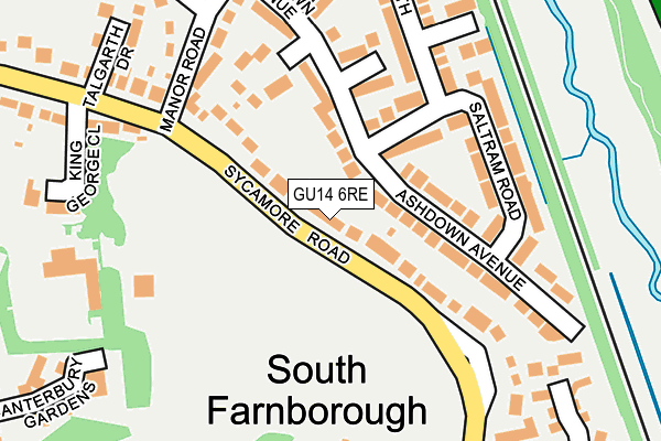 GU14 6RE map - OS OpenMap – Local (Ordnance Survey) GU14 6RE map - OS OpenMap – Local (Ordnance Survey)