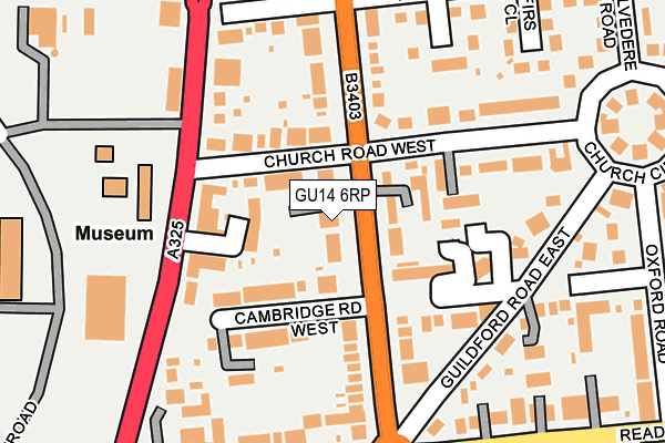GU14 6RP map - OS OpenMap – Local (Ordnance Survey) GU14 6RP map - OS OpenMap – Local (Ordnance Survey)