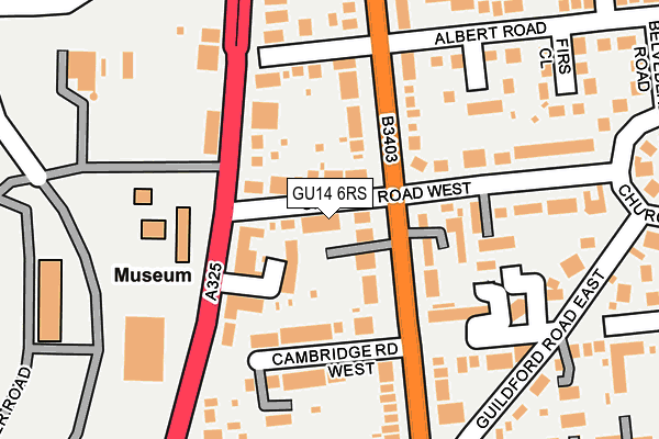 GU14 6RS map - OS OpenMap – Local (Ordnance Survey) GU14 6RS map - OS OpenMap – Local (Ordnance Survey)