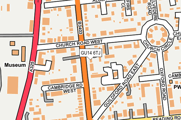 GU14 6TJ map - OS OpenMap – Local (Ordnance Survey) GU14 6TJ map - OS OpenMap – Local (Ordnance Survey)
