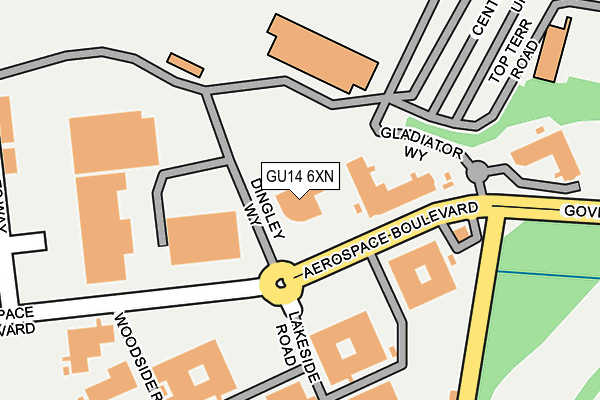 GU14 6XN map - OS OpenMap – Local (Ordnance Survey) GU14 6XN map - OS OpenMap – Local (Ordnance Survey)