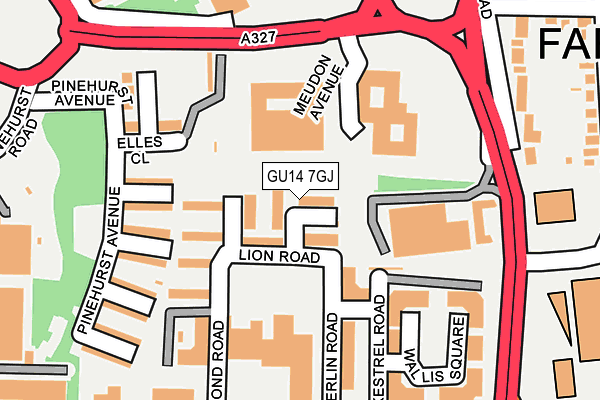 GU14 7GJ map - OS OpenMap – Local (Ordnance Survey) GU14 7GJ map - OS OpenMap – Local (Ordnance Survey)