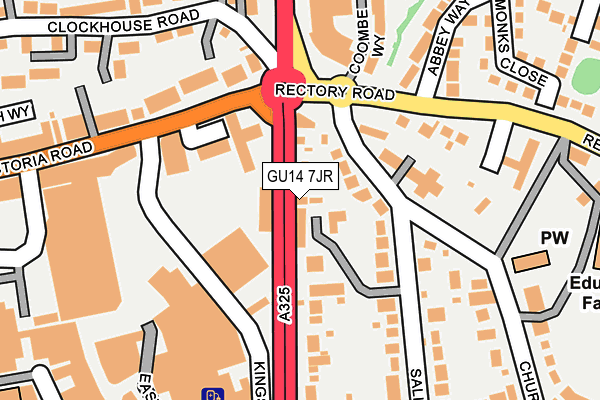 GU14 7JR map - OS OpenMap – Local (Ordnance Survey) GU14 7JR map - OS OpenMap – Local (Ordnance Survey)