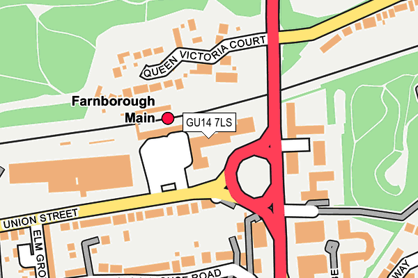 GU14 7LS map - OS OpenMap – Local (Ordnance Survey) GU14 7LS map - OS OpenMap – Local (Ordnance Survey)