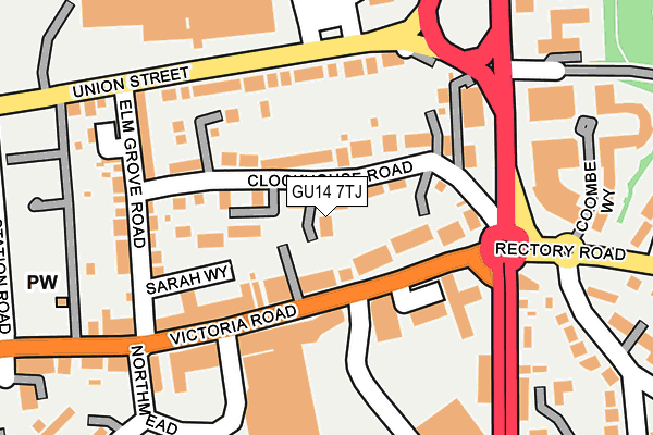 GU14 7TJ map - OS OpenMap – Local (Ordnance Survey) GU14 7TJ map - OS OpenMap – Local (Ordnance Survey)