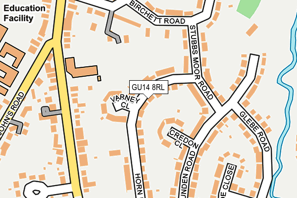 GU14 8RL map - OS OpenMap – Local (Ordnance Survey) GU14 8RL map - OS OpenMap – Local (Ordnance Survey)