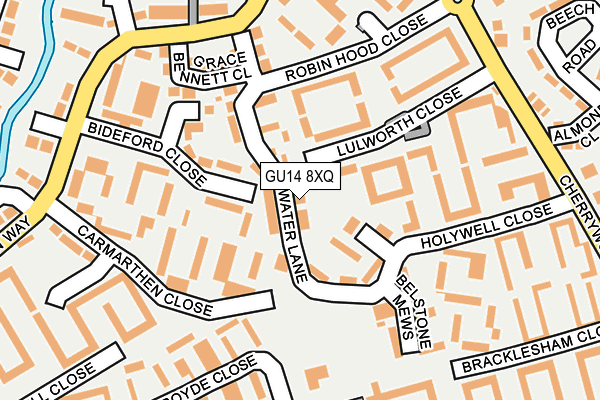 GU14 8XQ map - OS OpenMap – Local (Ordnance Survey) GU14 8XQ map - OS OpenMap – Local (Ordnance Survey)