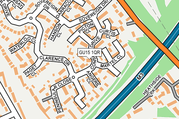 GU15 1QR map - OS OpenMap – Local (Ordnance Survey) GU15 1QR map - OS OpenMap – Local (Ordnance Survey)