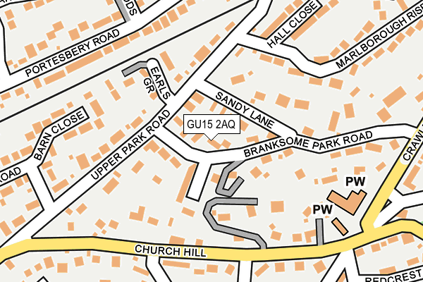 GU15 2AQ map - OS OpenMap – Local (Ordnance Survey) GU15 2AQ map - OS OpenMap – Local (Ordnance Survey)