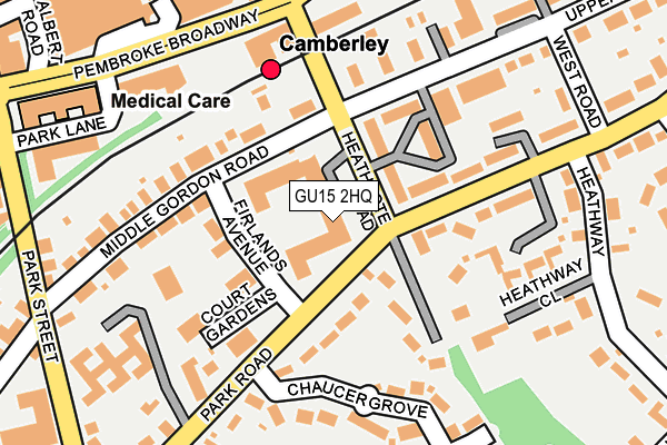 GU15 2HQ map - OS OpenMap – Local (Ordnance Survey) GU15 2HQ map - OS OpenMap – Local (Ordnance Survey)