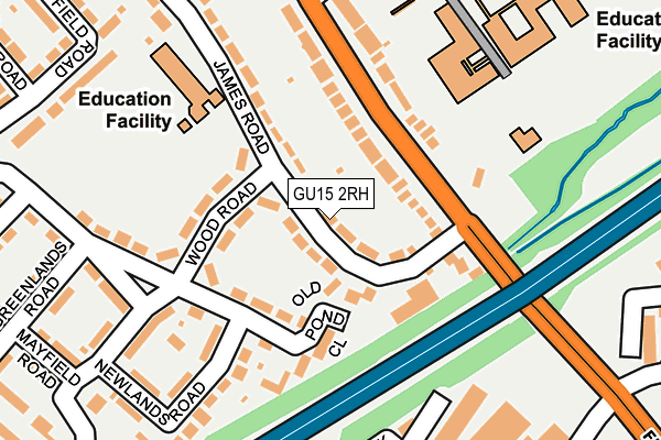 GU15 2RH map - OS OpenMap – Local (Ordnance Survey) GU15 2RH map - OS OpenMap – Local (Ordnance Survey)