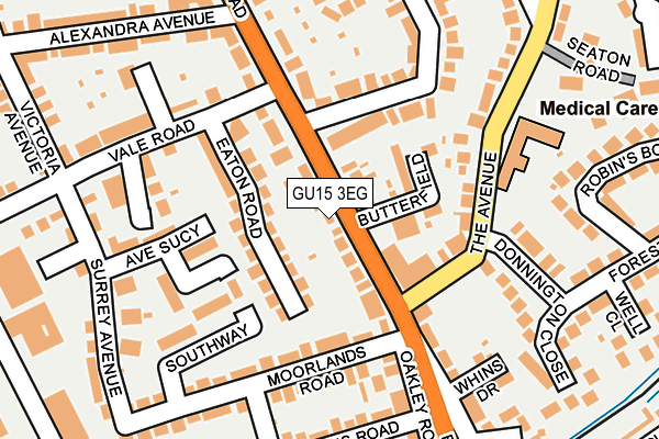 GU15 3EG map - OS OpenMap – Local (Ordnance Survey) GU15 3EG map - OS OpenMap – Local (Ordnance Survey)
