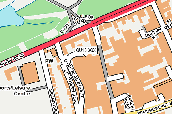 GU15 3GX map - OS OpenMap – Local (Ordnance Survey) GU15 3GX map - OS OpenMap – Local (Ordnance Survey)