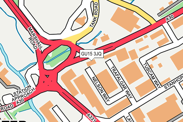 GU15 3JQ map - OS OpenMap – Local (Ordnance Survey) GU15 3JQ map - OS OpenMap – Local (Ordnance Survey)