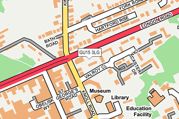 GU15 3LG map - OS OpenMap – Local (Ordnance Survey) GU15 3LG map - OS OpenMap – Local (Ordnance Survey)