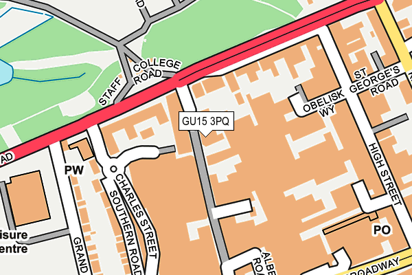 GU15 3PQ map - OS OpenMap – Local (Ordnance Survey) GU15 3PQ map - OS OpenMap – Local (Ordnance Survey)