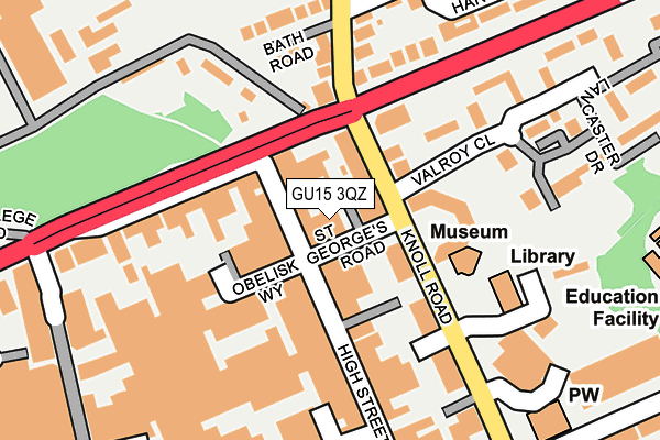 GU15 3QZ map - OS OpenMap – Local (Ordnance Survey) GU15 3QZ map - OS OpenMap – Local (Ordnance Survey)