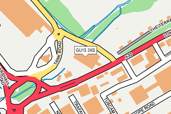 GU15 3XS map - OS OpenMap – Local (Ordnance Survey) GU15 3XS map - OS OpenMap – Local (Ordnance Survey)