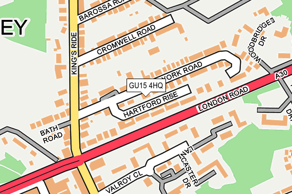 GU15 4HQ map - OS OpenMap – Local (Ordnance Survey) GU15 4HQ map - OS OpenMap – Local (Ordnance Survey)