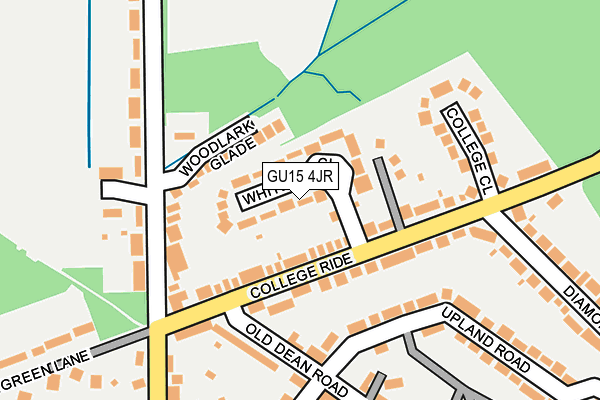 GU15 4JR map - OS OpenMap – Local (Ordnance Survey) GU15 4JR map - OS OpenMap – Local (Ordnance Survey)