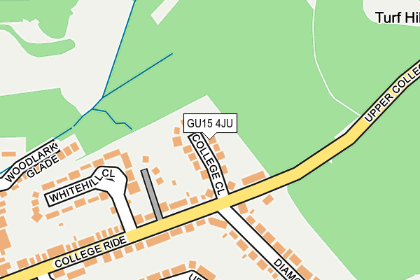 GU15 4JU map - OS OpenMap – Local (Ordnance Survey) GU15 4JU map - OS OpenMap – Local (Ordnance Survey)