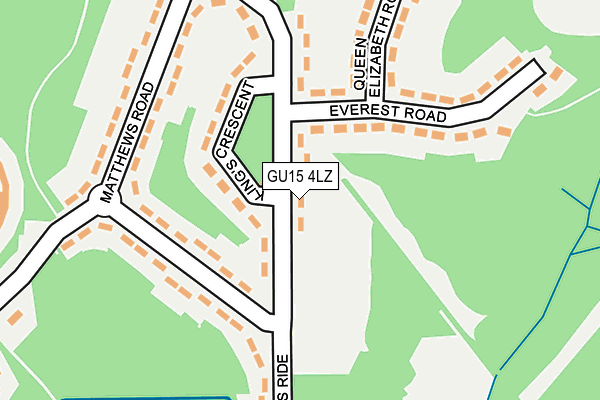 GU15 4LZ map - OS OpenMap – Local (Ordnance Survey) GU15 4LZ map - OS OpenMap – Local (Ordnance Survey)