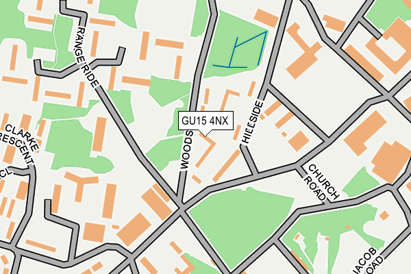 GU15 4NX map - OS OpenMap – Local (Ordnance Survey) GU15 4NX map - OS OpenMap – Local (Ordnance Survey)
