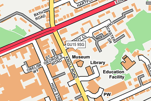 GU15 9SG map - OS OpenMap – Local (Ordnance Survey) GU15 9SG map - OS OpenMap – Local (Ordnance Survey)