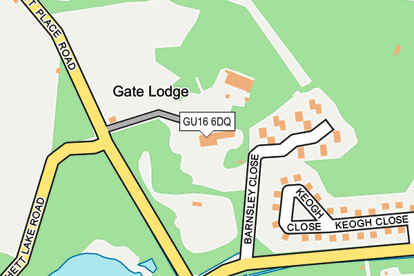 GU16 6DQ map - OS OpenMap – Local (Ordnance Survey)