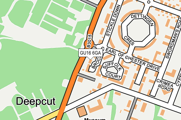 GU16 6GA map - OS OpenMap – Local (Ordnance Survey) GU16 6GA map - OS OpenMap – Local (Ordnance Survey)