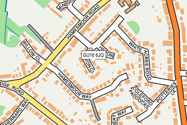 GU16 6JQ map - OS OpenMap – Local (Ordnance Survey) GU16 6JQ map - OS OpenMap – Local (Ordnance Survey)