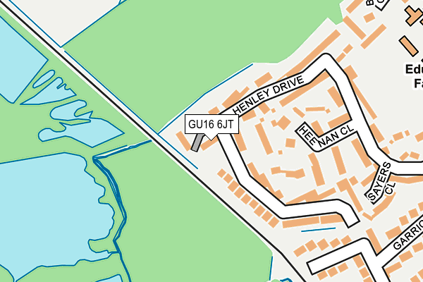 GU16 6JT map - OS OpenMap – Local (Ordnance Survey)