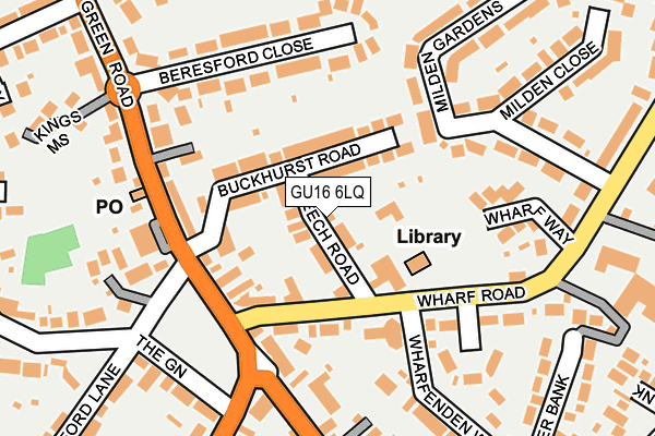GU16 6LQ map - OS OpenMap – Local (Ordnance Survey) GU16 6LQ map - OS OpenMap – Local (Ordnance Survey)
