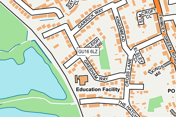 GU16 6LZ map - OS OpenMap – Local (Ordnance Survey) GU16 6LZ map - OS OpenMap – Local (Ordnance Survey)
