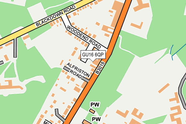 GU16 6QP map - OS OpenMap – Local (Ordnance Survey) GU16 6QP map - OS OpenMap – Local (Ordnance Survey)