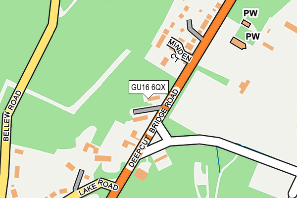 GU16 6QX map - OS OpenMap – Local (Ordnance Survey) GU16 6QX map - OS OpenMap – Local (Ordnance Survey)