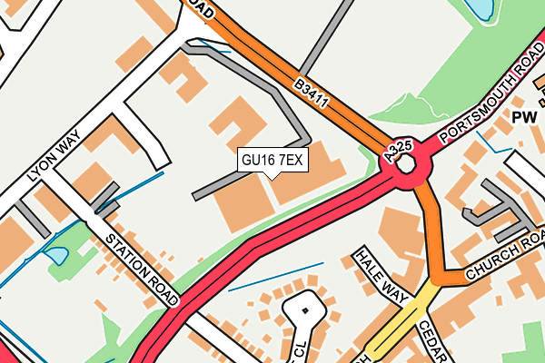 GU16 7EX map - OS OpenMap – Local (Ordnance Survey) GU16 7EX map - OS OpenMap – Local (Ordnance Survey)