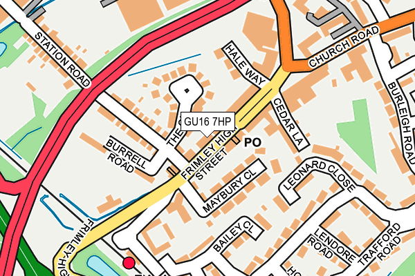 GU16 7HP map - OS OpenMap – Local (Ordnance Survey) GU16 7HP map - OS OpenMap – Local (Ordnance Survey)