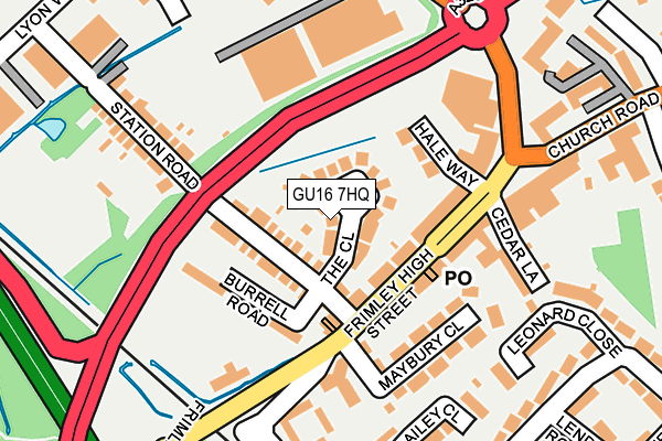 GU16 7HQ map - OS OpenMap – Local (Ordnance Survey) GU16 7HQ map - OS OpenMap – Local (Ordnance Survey)