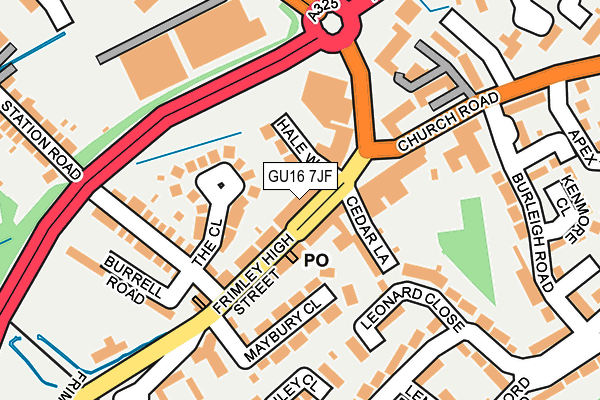 GU16 7JF map - OS OpenMap – Local (Ordnance Survey) GU16 7JF map - OS OpenMap – Local (Ordnance Survey)