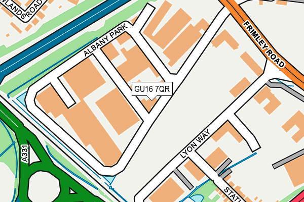 GU16 7QR map - OS OpenMap – Local (Ordnance Survey) GU16 7QR map - OS OpenMap – Local (Ordnance Survey)