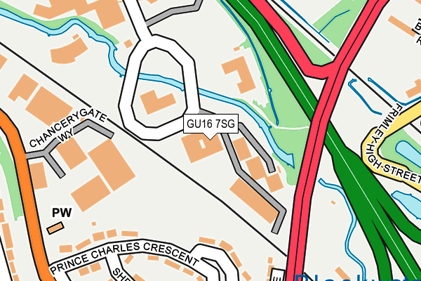 GU16 7SG map - OS OpenMap – Local (Ordnance Survey) GU16 7SG map - OS OpenMap – Local (Ordnance Survey)