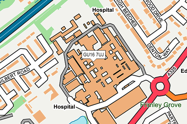 GU16 7UJ map - OS OpenMap – Local (Ordnance Survey) GU16 7UJ map - OS OpenMap – Local (Ordnance Survey)