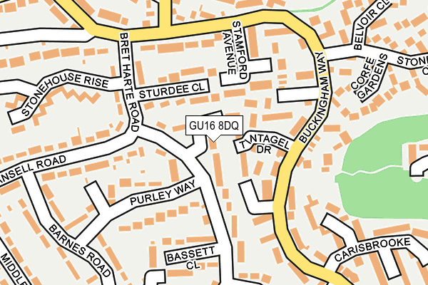 GU16 8DQ map - OS OpenMap – Local (Ordnance Survey) GU16 8DQ map - OS OpenMap – Local (Ordnance Survey)