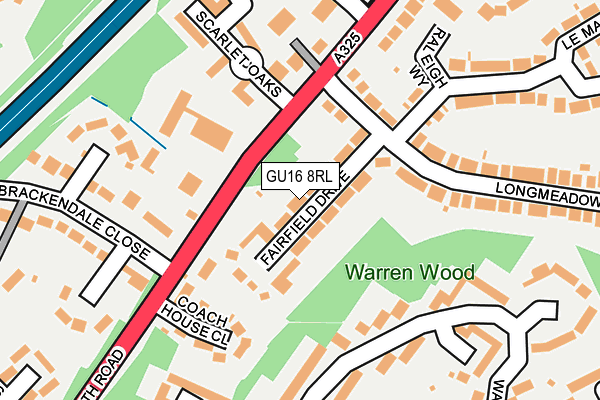 GU16 8RL map - OS OpenMap – Local (Ordnance Survey) GU16 8RL map - OS OpenMap – Local (Ordnance Survey)