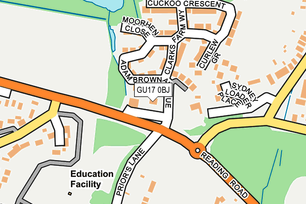 GU17 0BJ map - OS OpenMap – Local (Ordnance Survey) GU17 0BJ map - OS OpenMap – Local (Ordnance Survey)