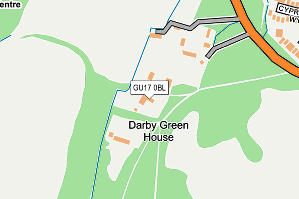 GU17 0BL map - OS OpenMap – Local (Ordnance Survey) GU17 0BL map - OS OpenMap – Local (Ordnance Survey)