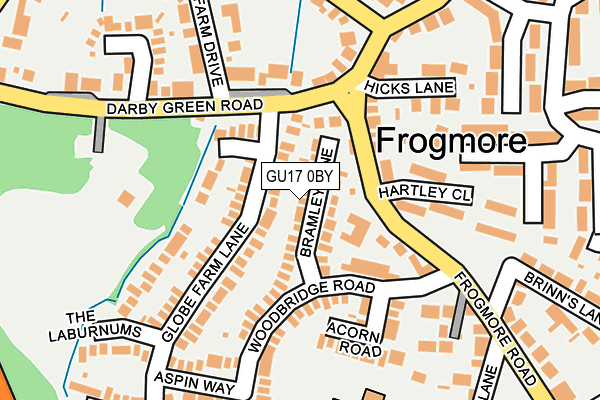 GU17 0BY map - OS OpenMap – Local (Ordnance Survey) GU17 0BY map - OS OpenMap – Local (Ordnance Survey)