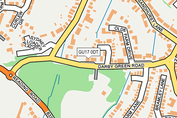 GU17 0DT map - OS OpenMap – Local (Ordnance Survey) GU17 0DT map - OS OpenMap – Local (Ordnance Survey)